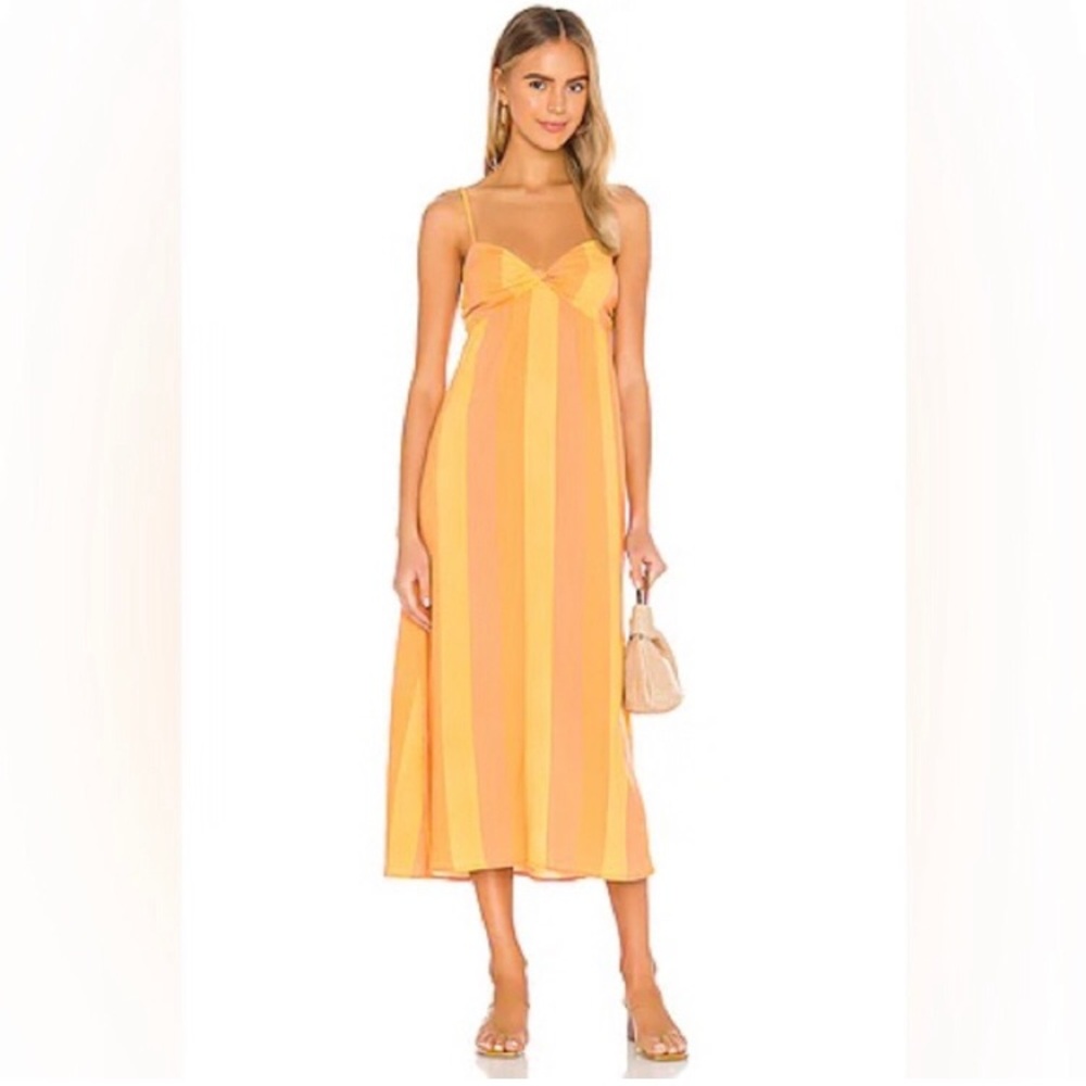 Show Me Your MuMu Orange and Yellow Maxi Dress